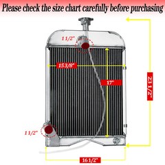 Full Aluminum Radiator Replacement for Ford 2N 8N 9N Models #8N8005 86551430