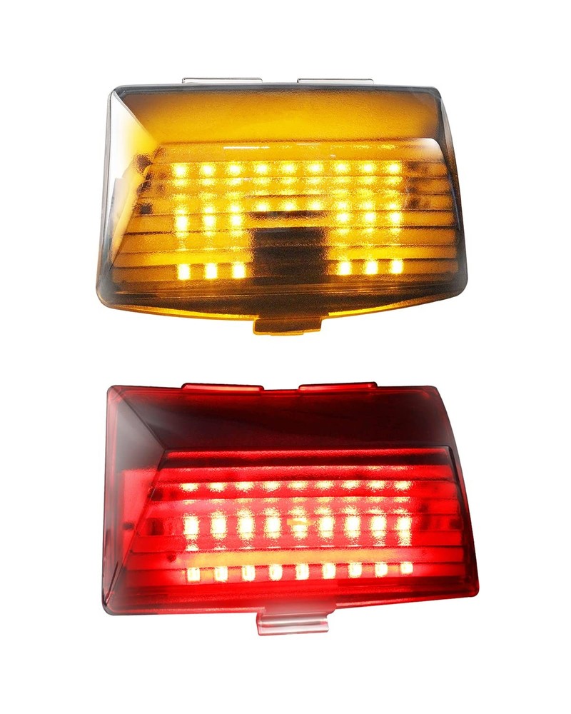 LED Front Fender Lights + Rear Fender Tip Tail Light Chrome Lens Compatible