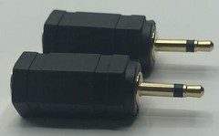 2.5mm Mono Plug to 3.5mm Mono Jack Adapter (7121). Gold Plated LOT of 3.
