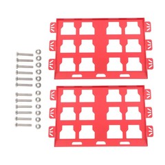 LABLT 2PCS Mounting Plate 100 Lbs with Powder Coat, for Tool Storage Red