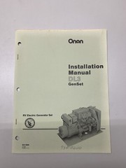 Onan Service Repair Installation Manual DL3 Genset 934-0600