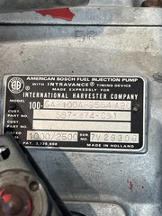 International IH 1460 Combine 437T 436 Engine Injection Pump