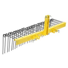 60″ 3 Point Pine Straw Landscaping Rake For Cat 0 Cat 1 Tractor Rake Attachments