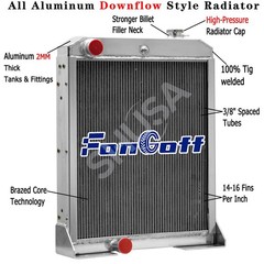 4 Row Radiator AT146006 for John Deere 410B 410D 410C 415 510C 510D 515 610