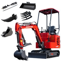 HY12C+5Accessories FREE SHIP/unloading Mini Excavator 1.2Ton 13.5hp Gas Engine