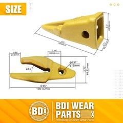 119-3204 CAT Style J200 Backhoe Bucket Shank & 1U3202TL Bucket Teeth w/ Pins -10