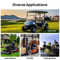 48V 100Ah CHICNOD LiFePO4 Bluetooth Lithium Battery with BMS For Solar Golf Cart