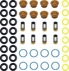 48PCS Fuel Injector Seal Kits, Universal Repair Set Include O-Rings, Pintle C