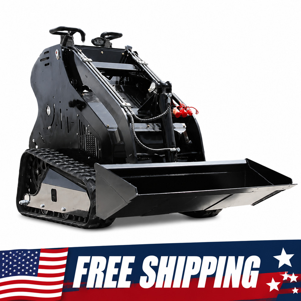 13.5HP Gas Engine Mini Skid Steer Loader Compact Stand On Loader w/Bucket EPA