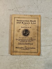 Hercules Engines Instruction Book and Repair List – 1923 Reprint