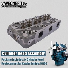 D1105 Complete Cylinder Head with Valves Replacement for KubotaTractor, Excav…