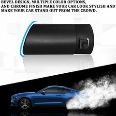 2.5″-3.3″ Exhaust Tips Muffler Tips, Adjustable Straight Pipe Exha Size: Black