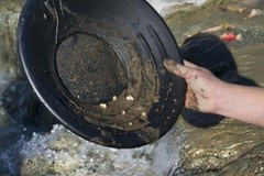 Gold Pan 34 cm 14 inch Black Plastic Gem Fossicking Panning Prospecting Detector