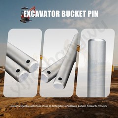 1 Pair of New Mini Excavator Bucket Pins 35mm X 225mm
