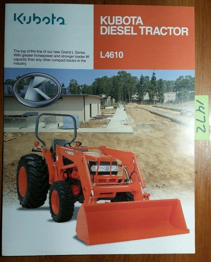 Kubota Canada L4610 Diesel Tractor Brochure 3134-01-CA 1/00