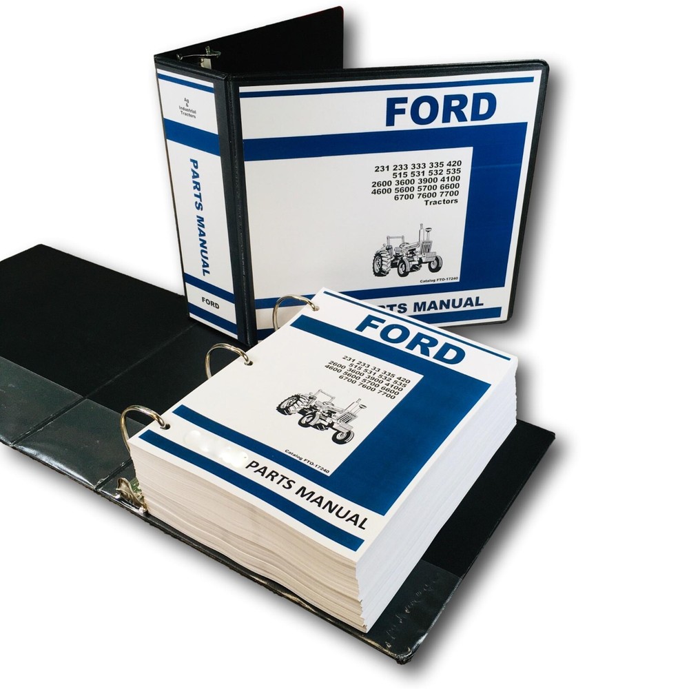 Ford 2600 3600 4600 6600 7600 Tractor Ag & Industrial Parts Manual Catalog Book