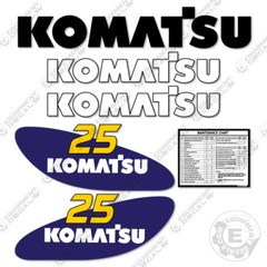 Fits Komatsu 25 Decal Kit Forklift – 7 YEAR OUTDOOR 3M VINYL!