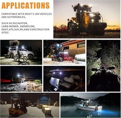 for Truck, Tractor ,Boat, UTV ,ATV Lighting LED Work Lights 12v Flood Lamp pods
