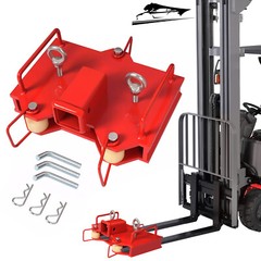 2″ Forklift Trailer Hitch Receiver Dual Pallet Forks 6500 lbs Towing Tow Adapter