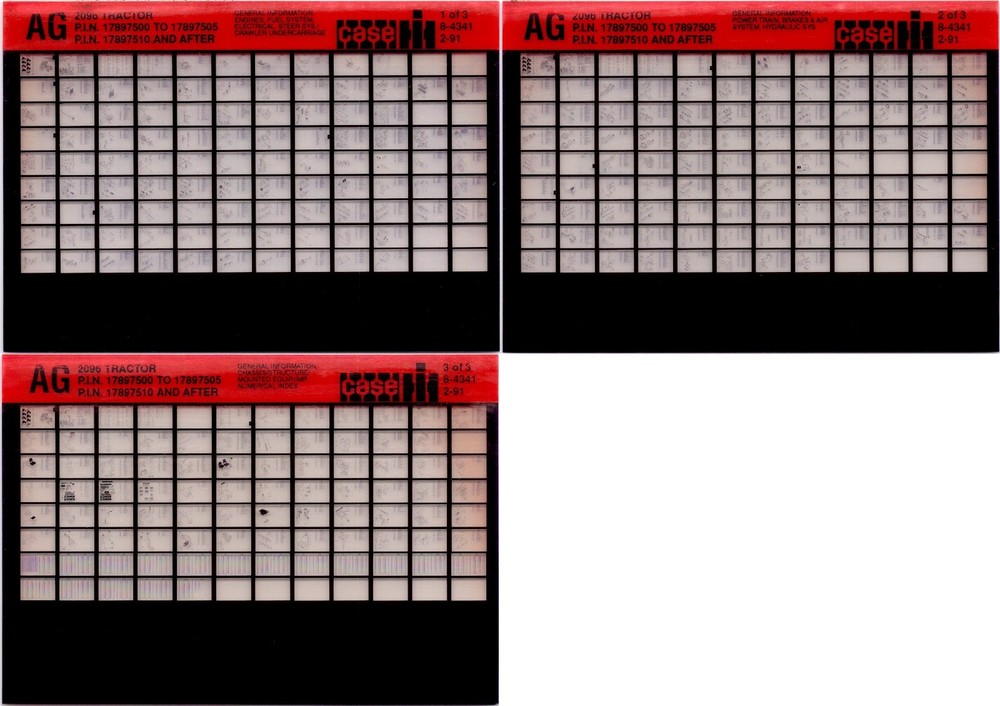 JI Case / Case IH 2096 Tractor Parts Catalog Microfiche Manual 8-4341