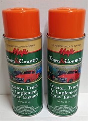2 Cans Loader Skidder Orange Super Premium Spray Paint for Bobcat Skidsteer