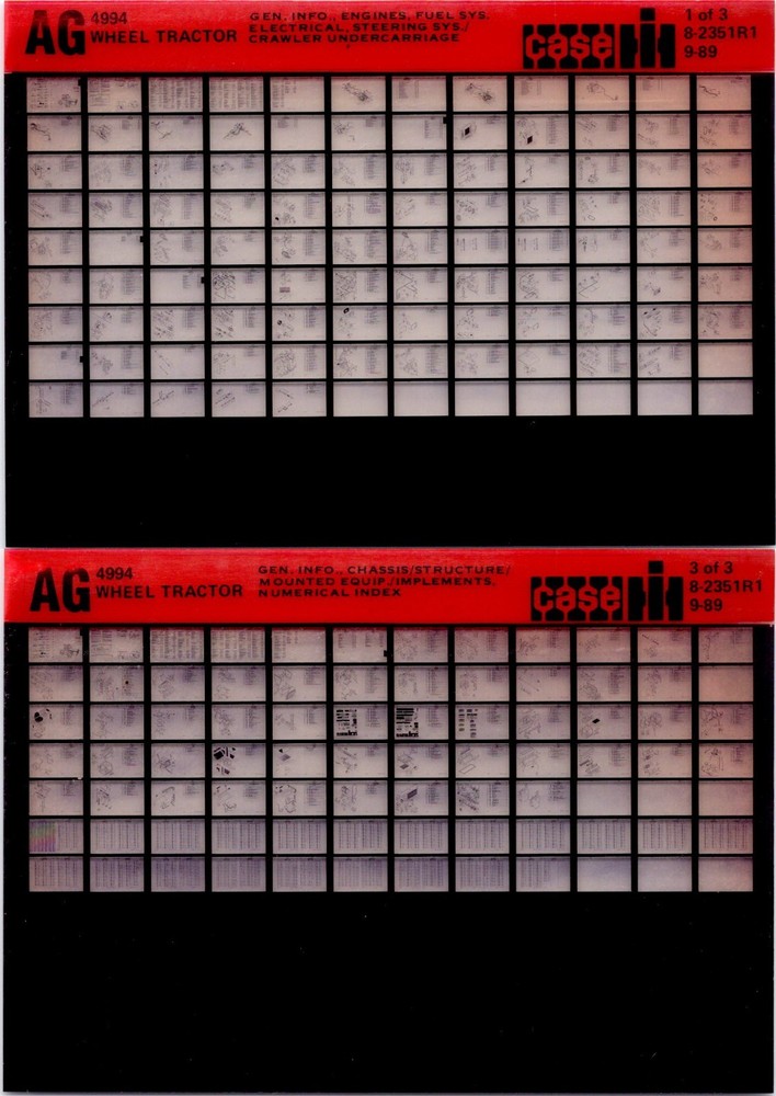 JI Case / Case IH 4994 Tractor Parts Catalog Microfiche Manual 8-2351