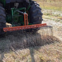 Titan Attachments 3 Point 5 FT Pine Straw Needle Rake, Category 1 Tractors