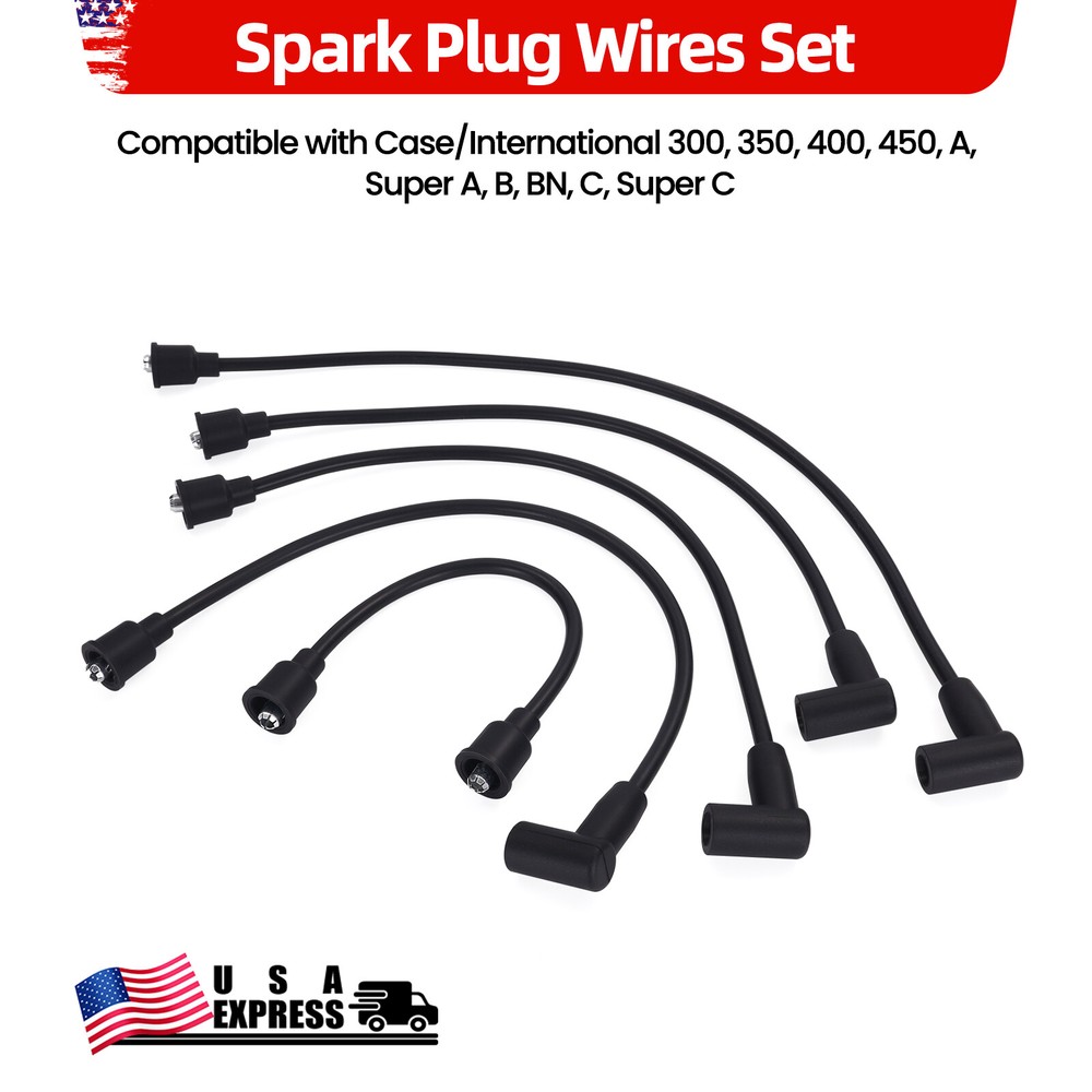 Spark Plug Wires Set For Case/international 300, 350,400,450,A,Super A, B, BN,C