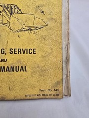 Bucyrus-Erie Dynahoe Model C Operating Service Parts Manual Vintage M3 Book