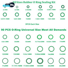 195PCS A/C Seal Kit Ac O Ring Assortment Kit AC Gasket Seal Kit Automotive