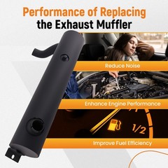 Exhaust Muffler & Pipe for Bobcat 751 753 763 Skid Steer Loader Bolt-On 7350310