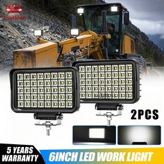2pc 6×4″ LED Work Light High Output Fit CAT Bobcat Tractor Loader Plow Off Road