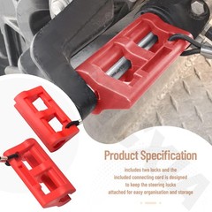 4″ Steer Stop Outboard Hydraulic Steering Lock, 4 inches, Red