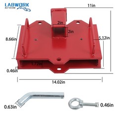 Forklift Trailer Hitch Receiver Attachment 2In 6500LBS for Dual Pallet Forks