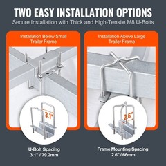 2PCS Adjustable Boat Trailer Guide Poles Rustproof Galvanized Steel with PVC