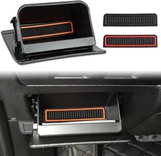 Fuse Box Coin Container Storage Color: Black Tray with Orange Red Black liners