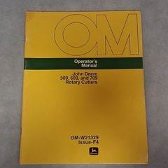 John Deere 509 609 709 Rotary Cutters Operator’s Manual OM-W21329 Issue F4