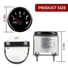 0-90 ohm Fuel Gauge Marine Fuel Level Gauge Gas Fuel Tank Meter Gauge 0-90 ohm F