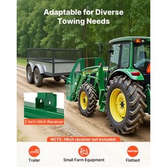 Uimoso Skid Steer Pallet Frame Hitch Receiver & Spear Sleeves for JD Loaders