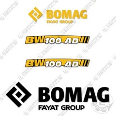 Fits Bomag 100AD-5 Decal Kit Roller Equipment Decals – 7 YEAR VINYL