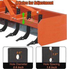 5 PCS 18”Box Blade Shank Scarifier Shanks Teeth 4 Holes Box Scraper Shank