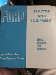 Ford Tractor And Equipment Service Operation Time Schedules