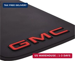 Plasticolor 000545R01 GMC Logo Easy Fit Mud Guard -19 x 11 inch -Set of 2