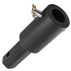 Heavy Duty 2″ Auger Adapter Female Round to Hex for Skid Steer Implement