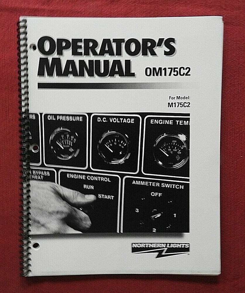NORTHERN LIGHTS M175C2 DIESEL GENERATOR SET OPERATORS MANUAL NICE