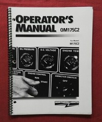 NORTHERN LIGHTS M175C2 DIESEL GENERATOR SET OPERATORS MANUAL NICE