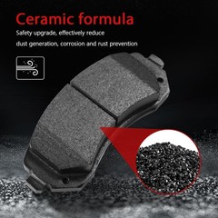 Ceramic Brake Pads Front Rear Honda Civic 2015 Hardware Kit