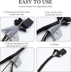 5PCS Car Wire Loom Installation Tool Set 0.32 to 1.6 in Wire Insertion Tools