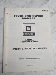 General Motors Corporation Truck Unit Manual Steering Gear Service 1982 X-9A-01C