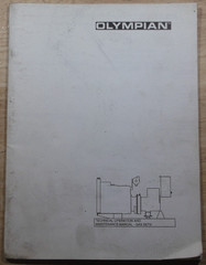 OLYMPIAN GAS SET GENERATOR TECHNICAL OPERATION & MAINTENANCE MANUAL BOOK